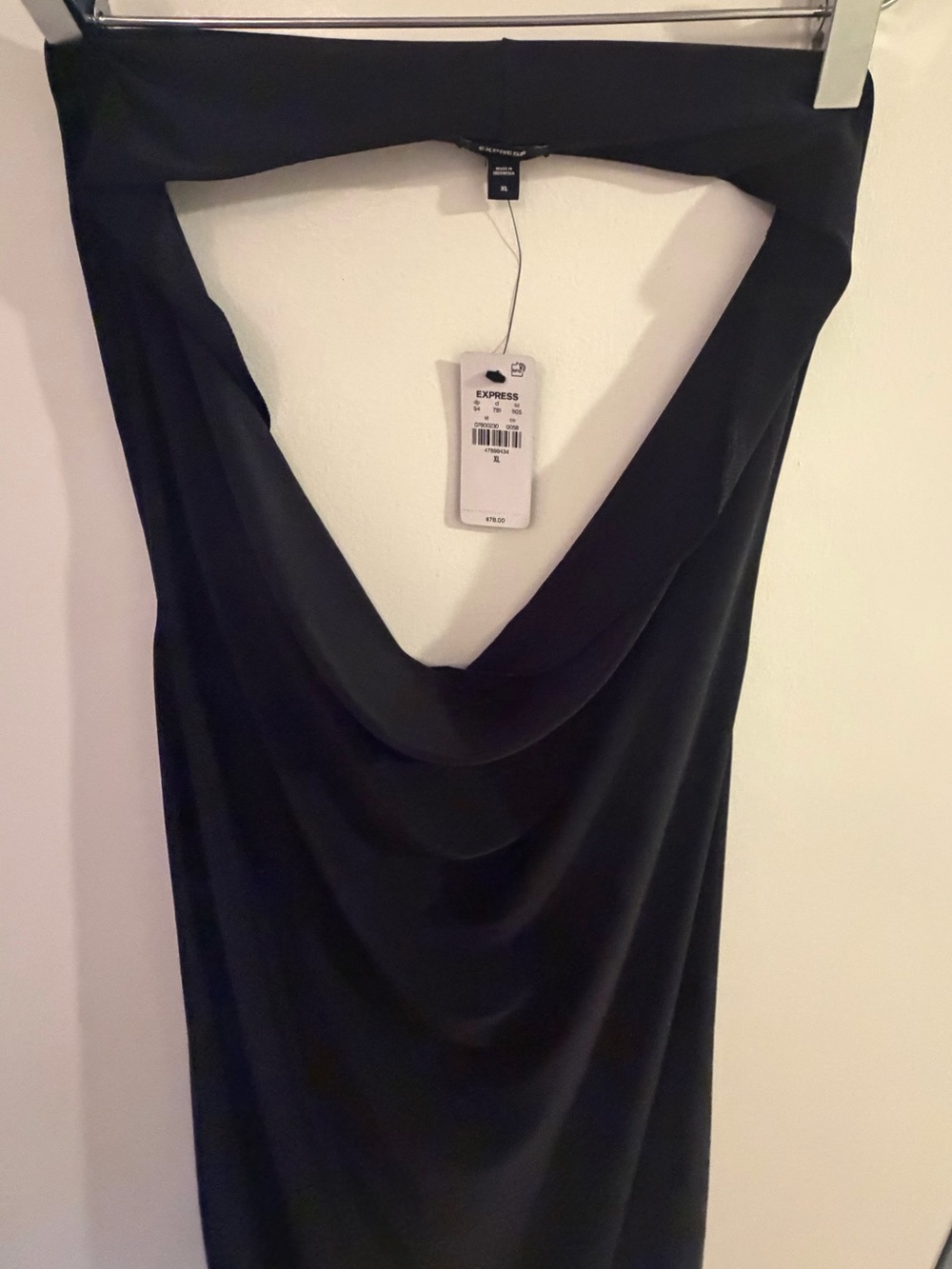 Express Black Draped Cowl Neck Dress with Tag